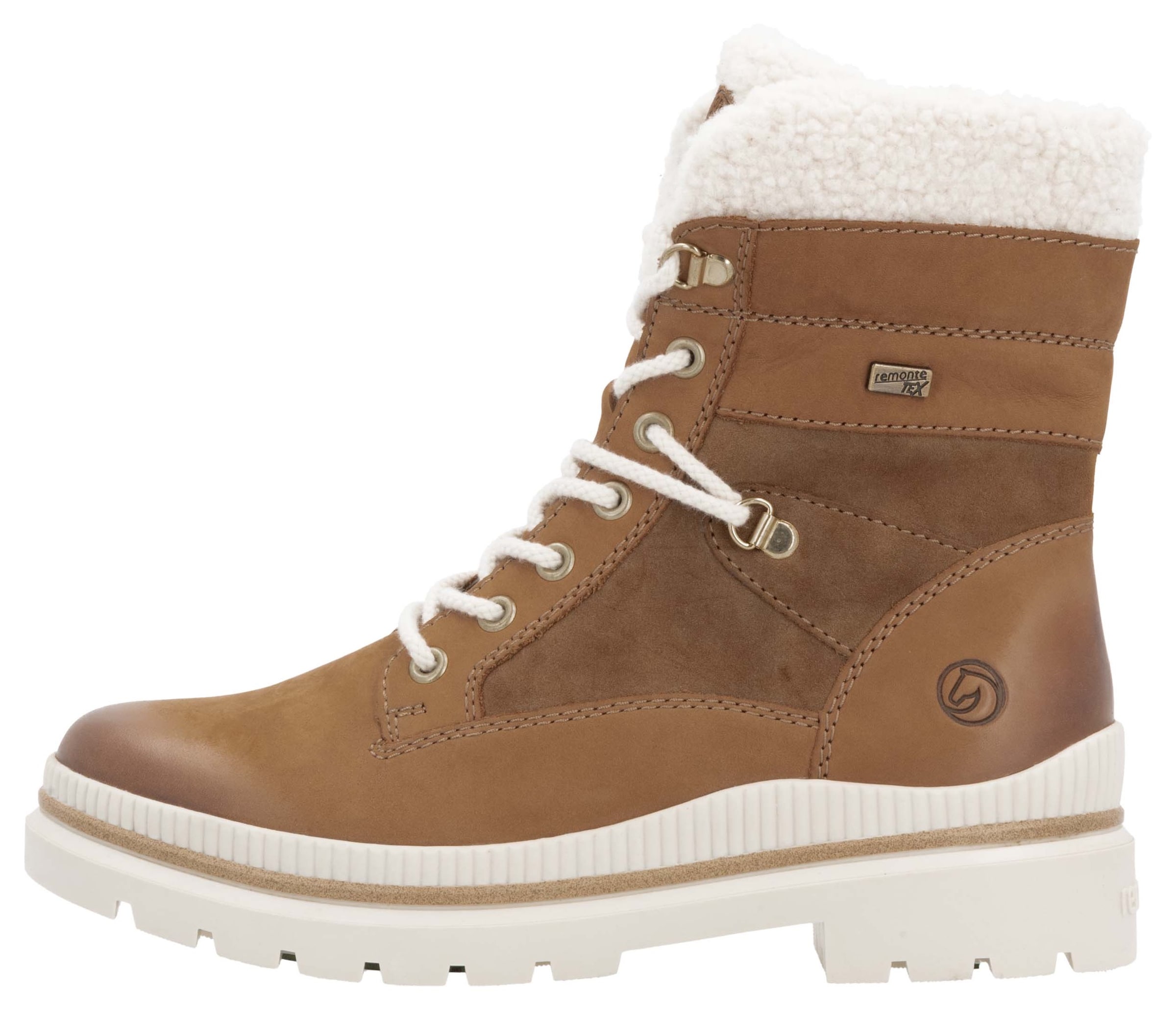 REMONTE Lace-up bootie in Brown