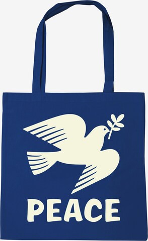 LOGOSHIRT Tasche 'Peace - Friedenstaube' in Blau: predná strana