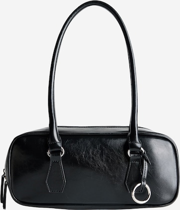 Borsa a mano di Bershka in nero: frontale