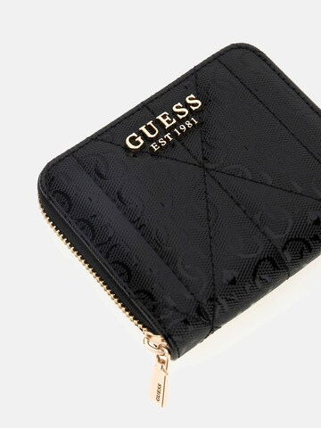 GUESS Portemonnaie 'Aldina' in Schwarz