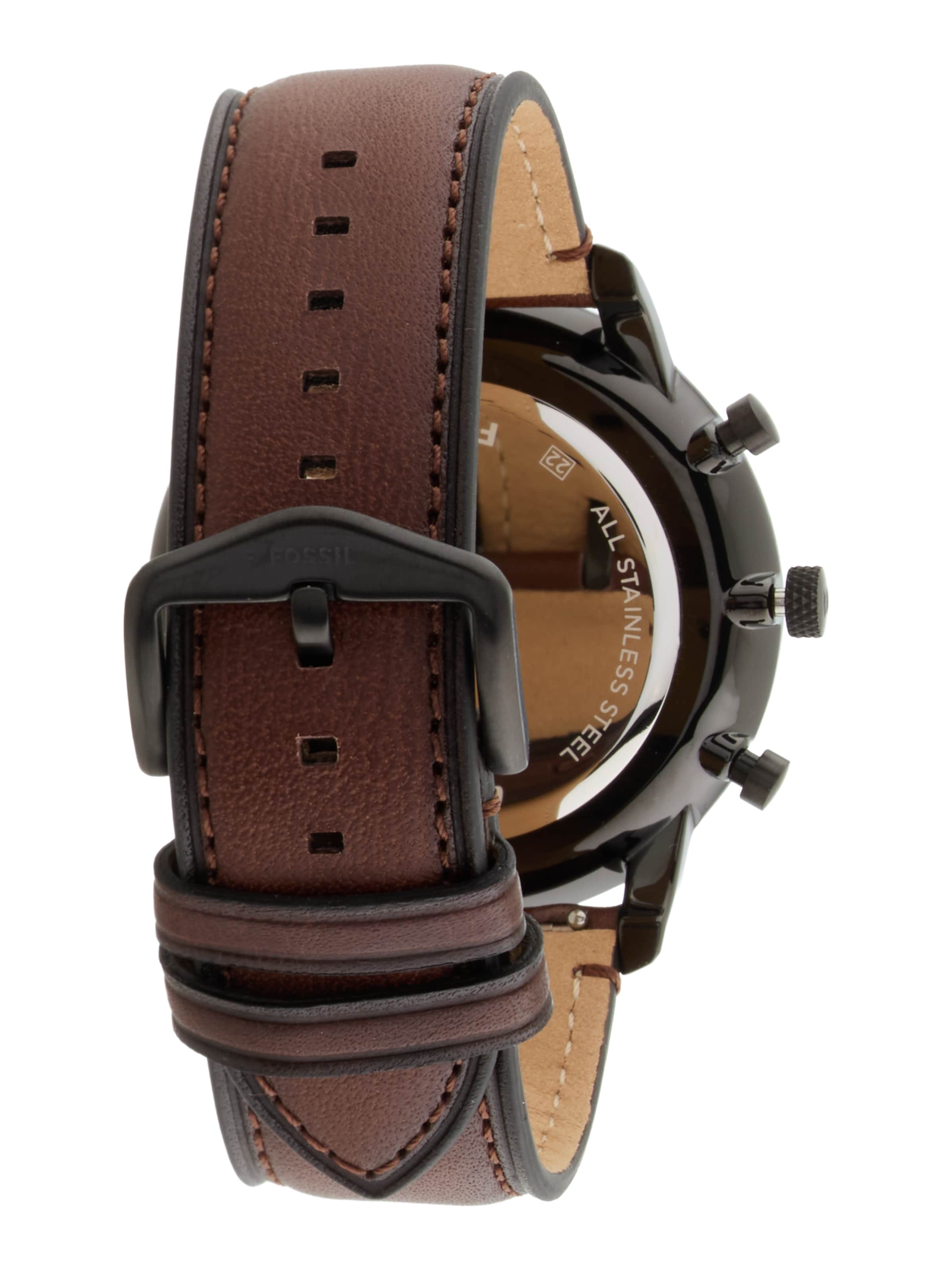 FOSSIL Analog klocka 'NEUTRA' i svart