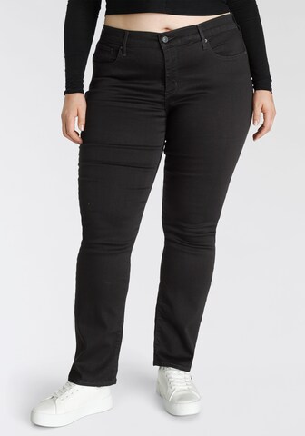 Levi's® Plus Regular Jeans in Black: front