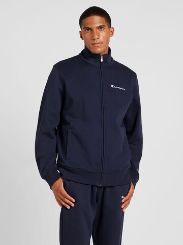 Champion Authentic Athletic Apparel Zip-Up Hoodie in Blue: front