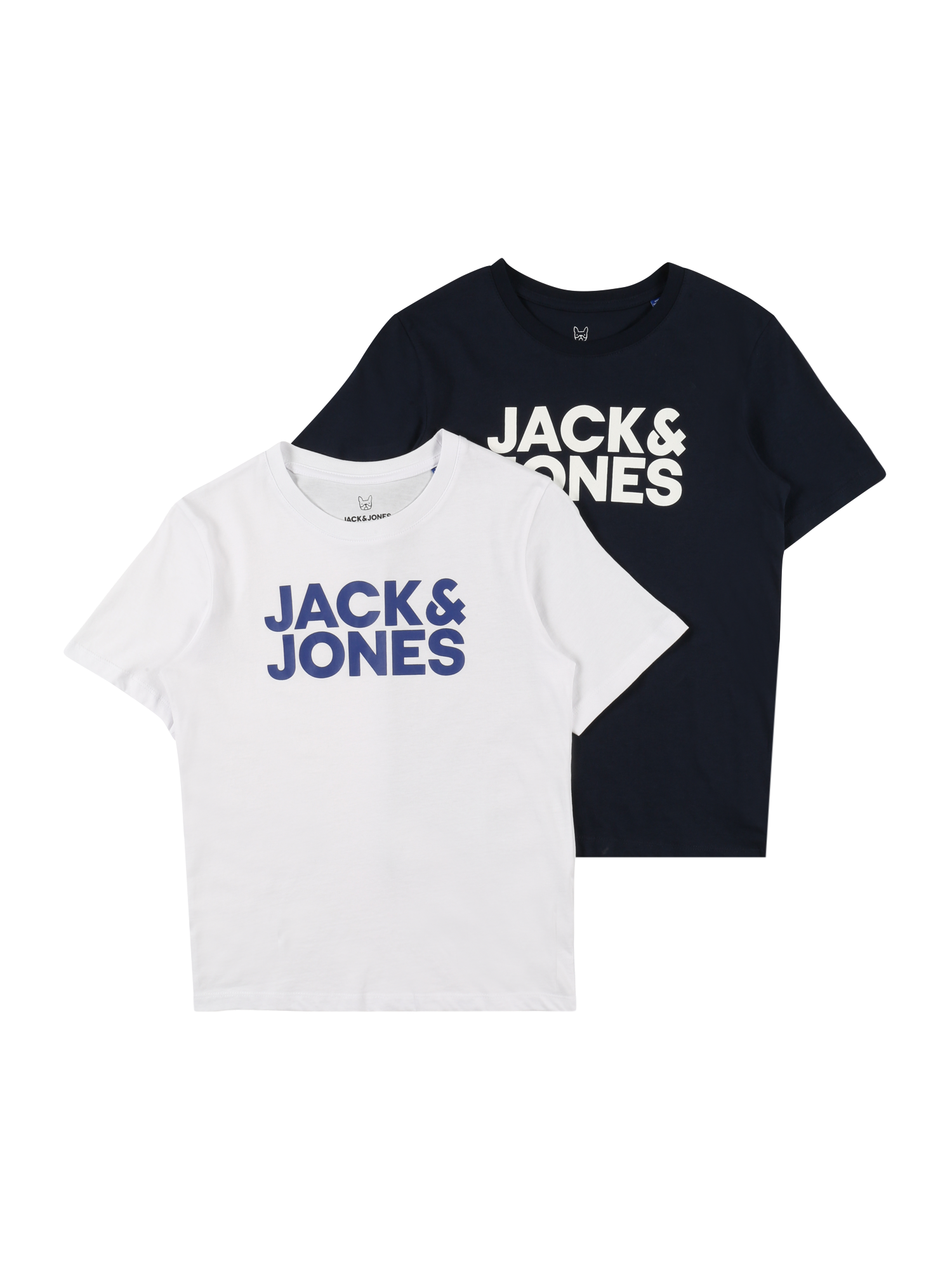 Jack & Jones Junior Maglietta Corp in Blu Notte, Blu, Bianco 