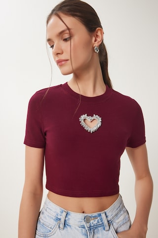 Happiness İstanbul Μπλουζάκι σε κόκκινο: μπροστά