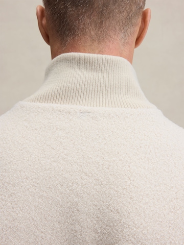 DAN FOX APPAREL Bluza rozpinana 'Dominic' w kolorze biały