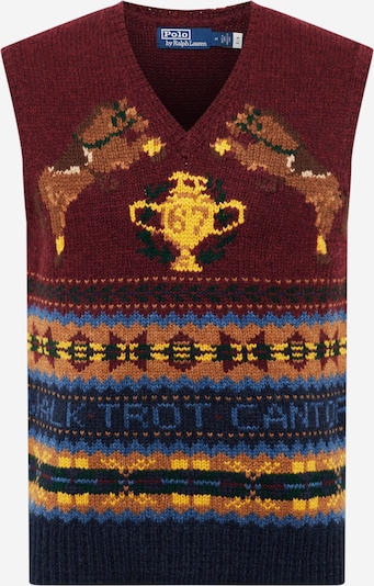Pullunder Polo Ralph Lauren pe albastru / maro deschis / galben / roșu vin, Vizualizare produs
