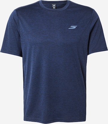 SKECHERSTehnička sportska majica 'CHARGE' - plava boja: prednji dio