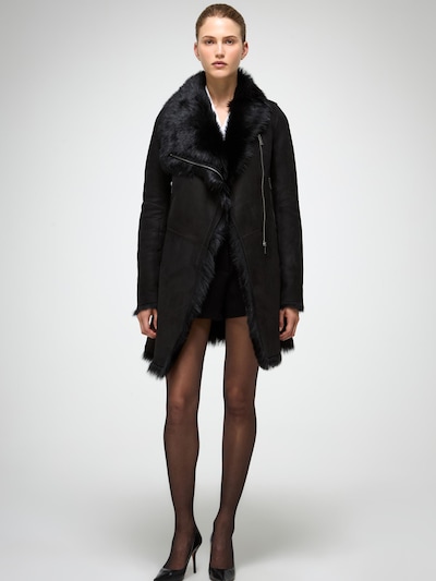 V S P Manteau d’hiver 'Kristell' en noir chiné, Vue avec produit