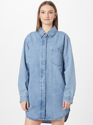 Robe-chemise Urban Classics en bleu : devant