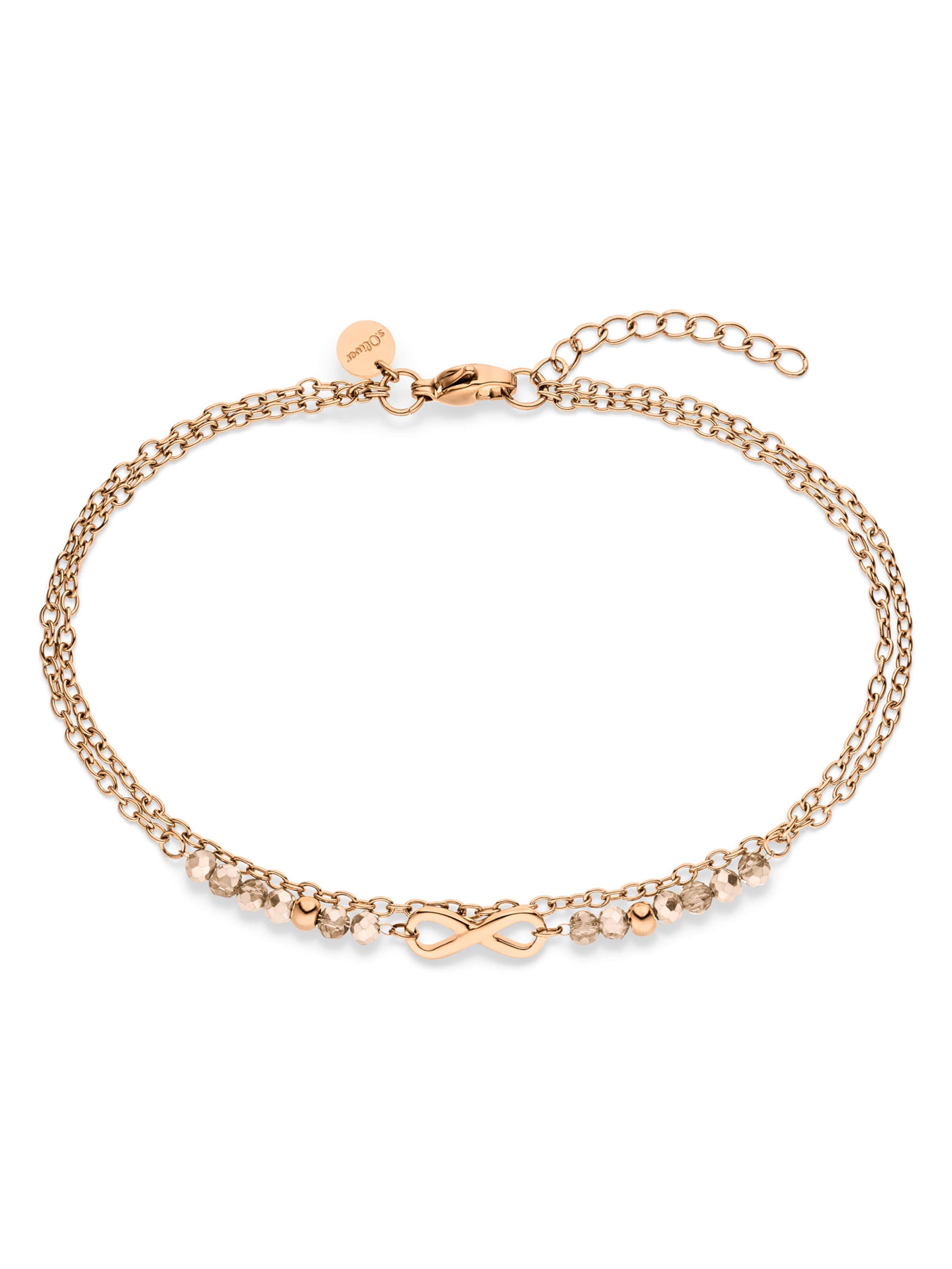 s.Oliver Foot Jewelry 'Infinity' in Gold: front