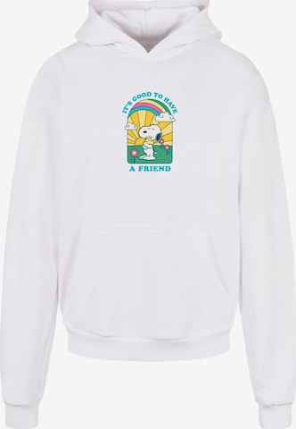 Merchcode Sweatshirt 'Peanuts - It's Good To Have A Friend' in White: front