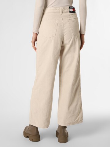 Tommy Jeans Wide leg Pants 'Claire' in Beige