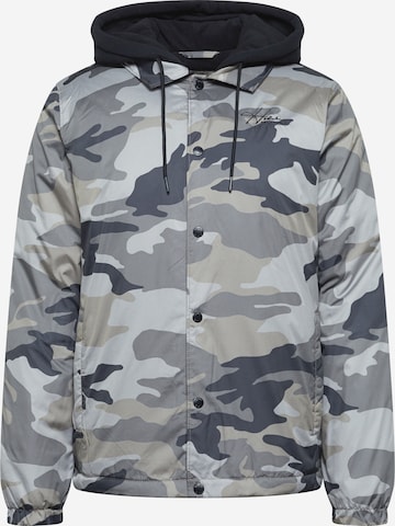 HOLLISTER Prehodna jakna | siva barva: sprednja stran
