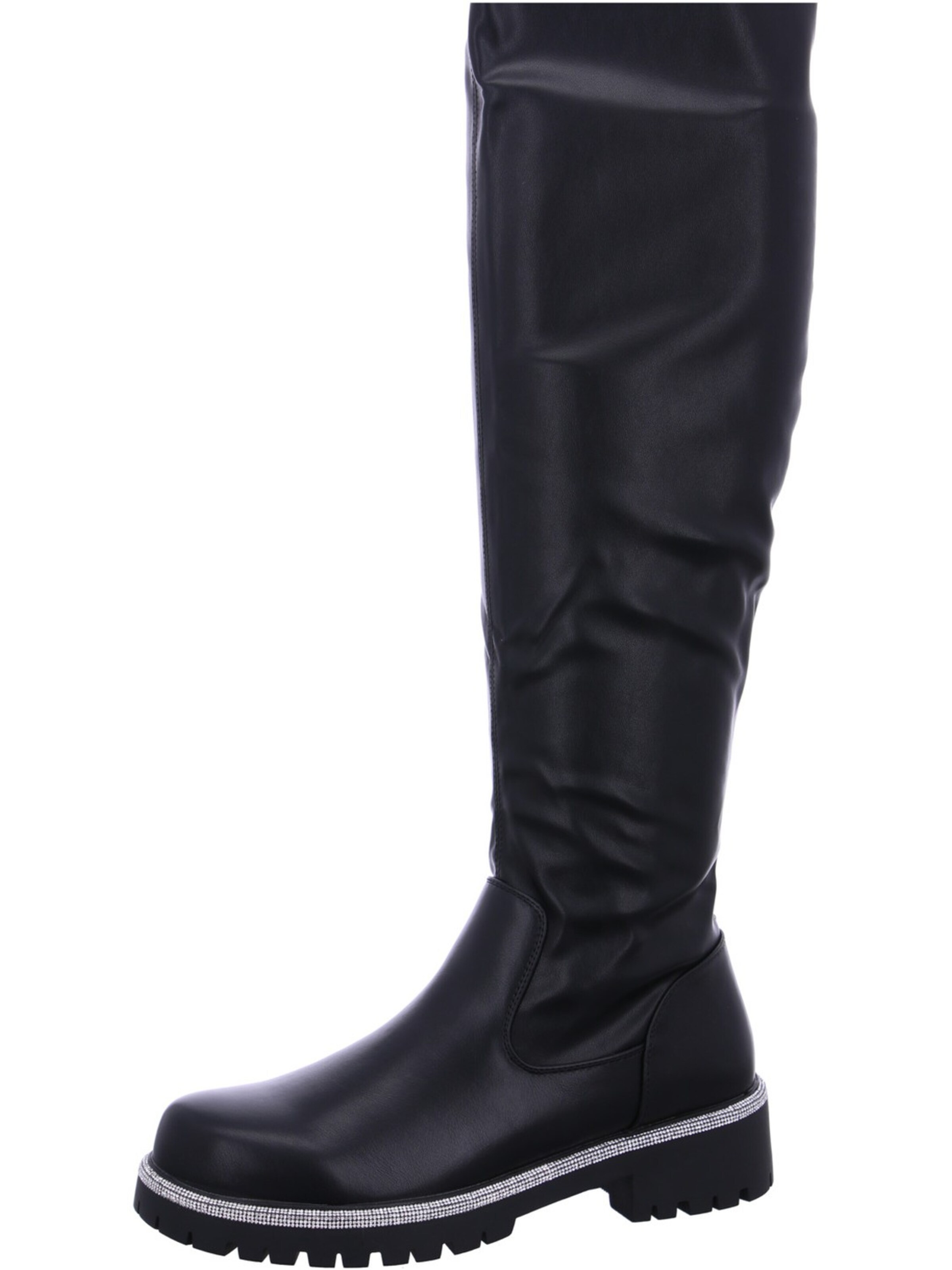 LA STRADA Over the Knee Boots 'La Strada Langschaftstiefel  Schwarz' in Black: front