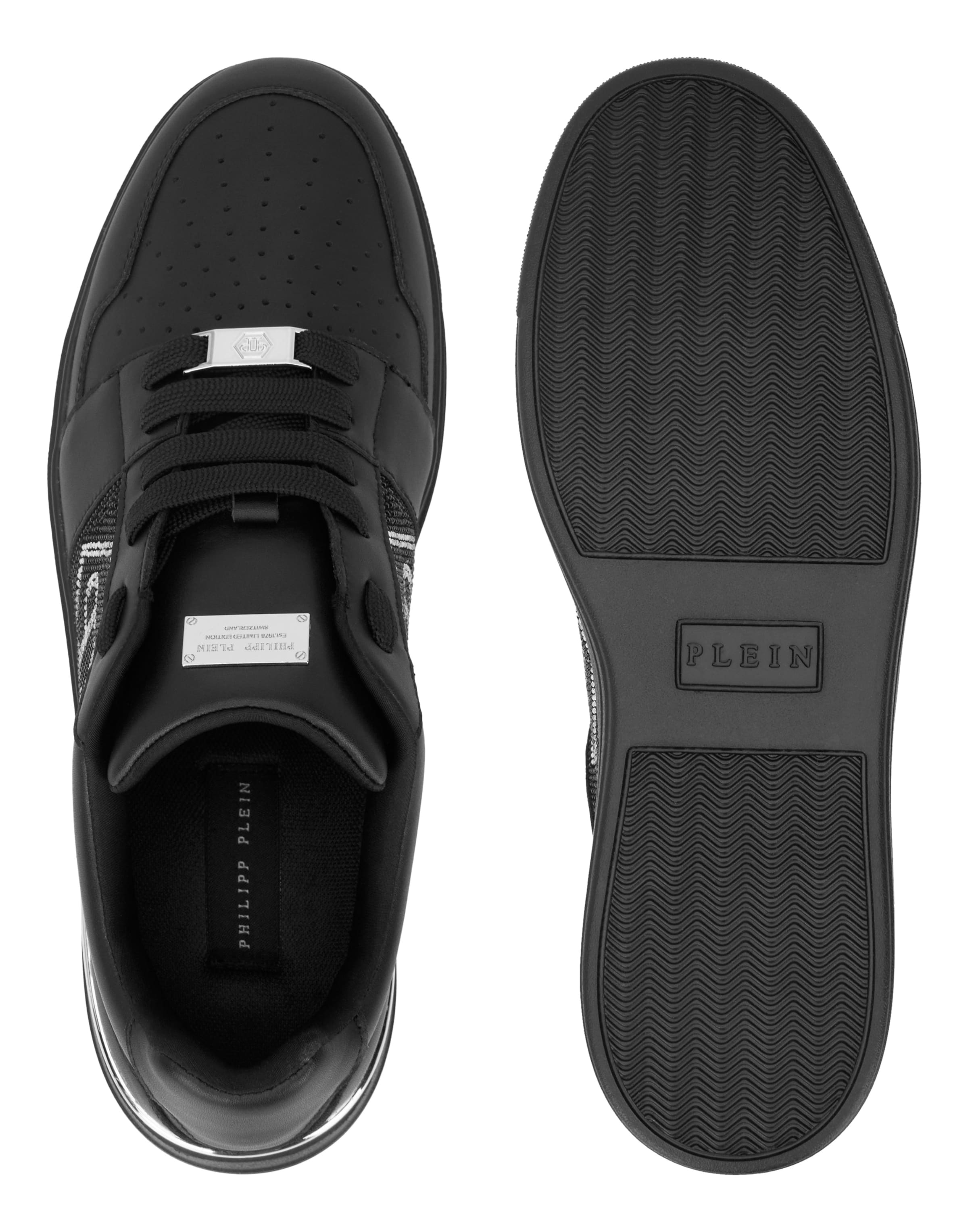 Philipp Plein Sneakers laag 'Hexagon' in Zwart