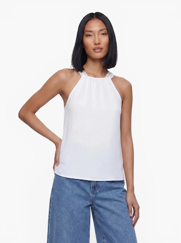 ONLY - Top 'ONLMETTE' em branco: frente