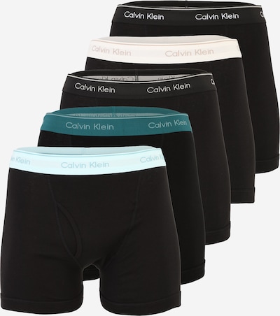 Boxer trumpikės iš Calvin Klein Underwear, spalva – smėlio spalva / azuro spalva / smaragdinė spalva / juoda, Prekių apžvalga