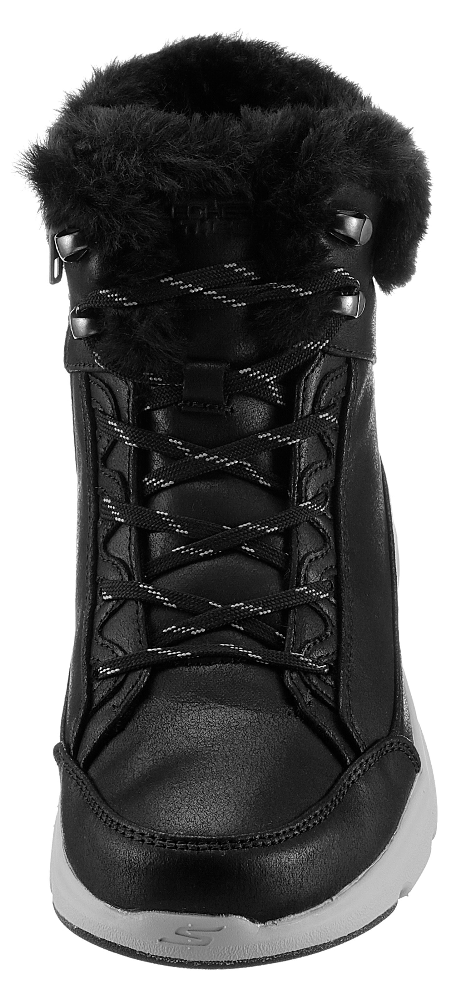 SKECHERS Schnürstiefelette in Schwarz