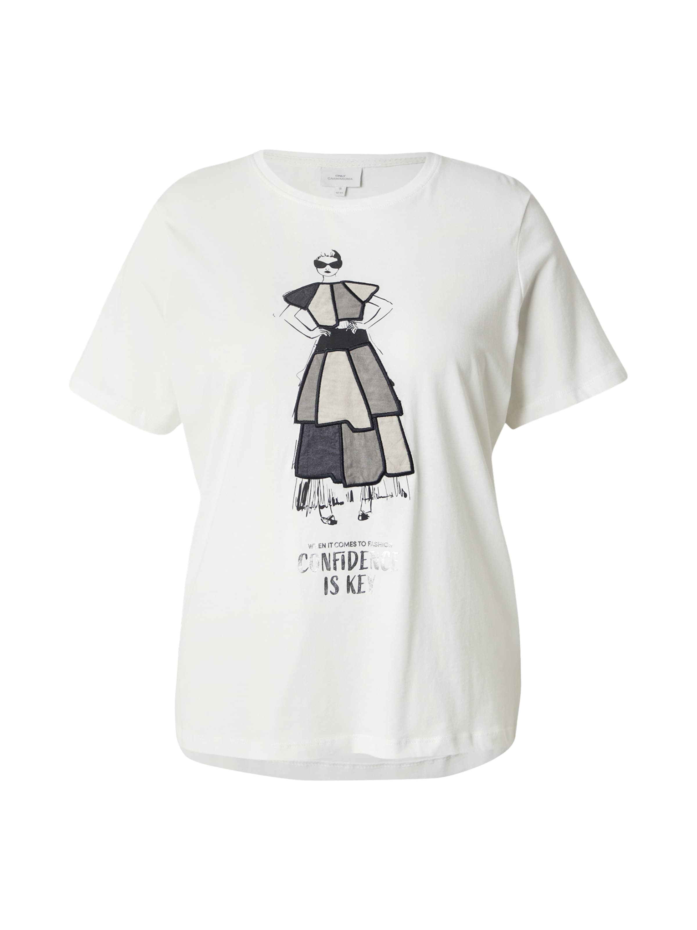 ONLY Carmakoma Μπλουζάκι 'CARKITA' σε λευκό: μπροστά