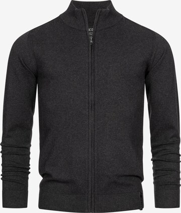 INDICODE JEANS Strickjacke ' Lau' in Schwarz: predná strana