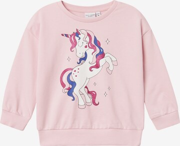 NAME IT Sweatshirt 'VISUS' in Roze: voorkant