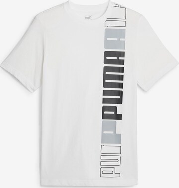 PUMA Funkční tričko 'ESS+ LOGO' – bílá: přední strana