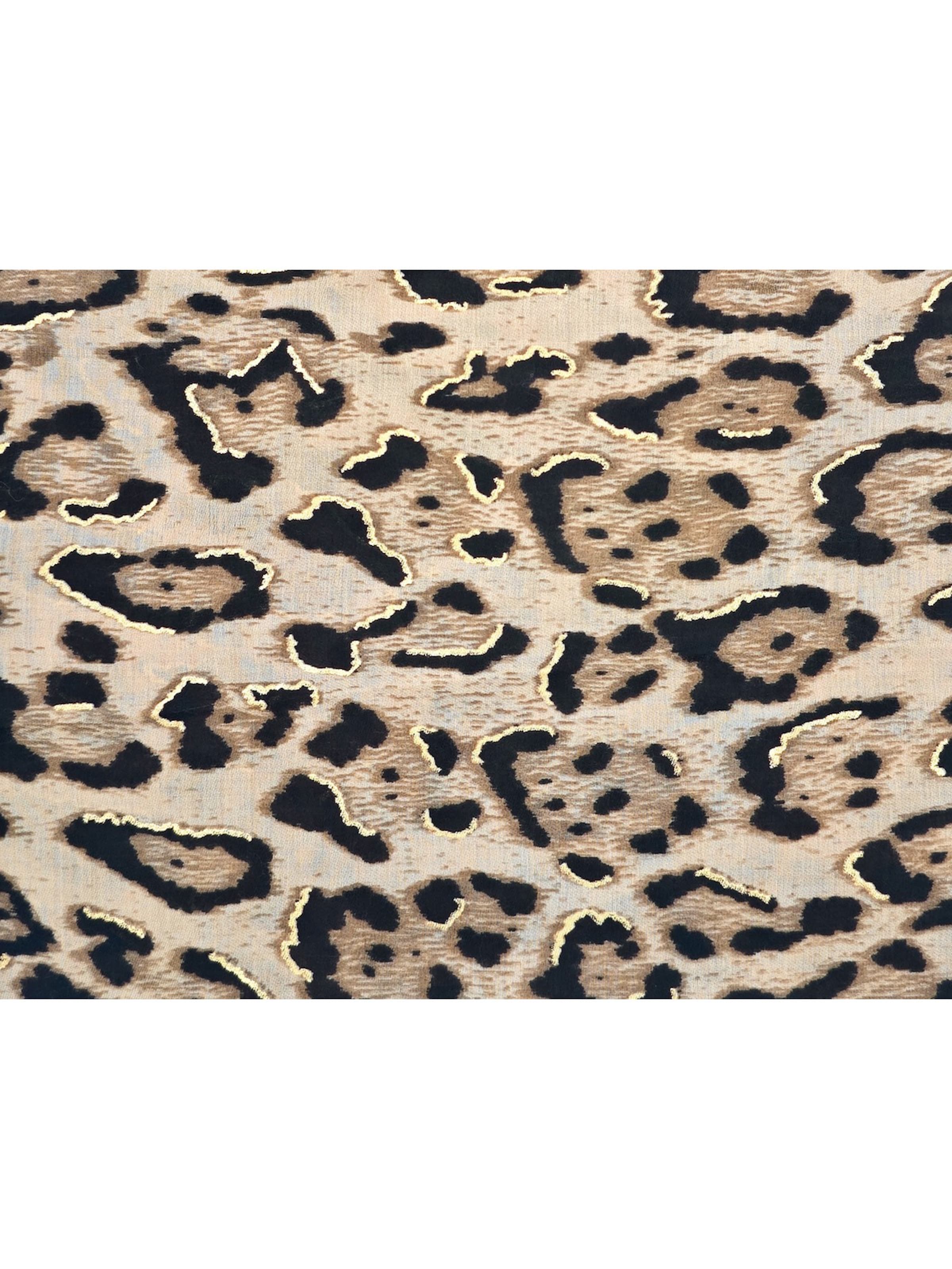styleBREAKER Schal 'Schal Leoparden Muster Gold Metallic'‌‌‌‌‌‌ in Beige
