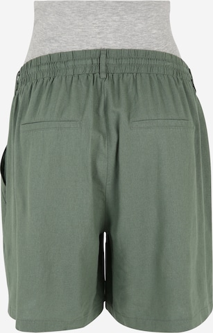 Loosefit Pantalon 'BEACH' Mamalicious Curve en vert