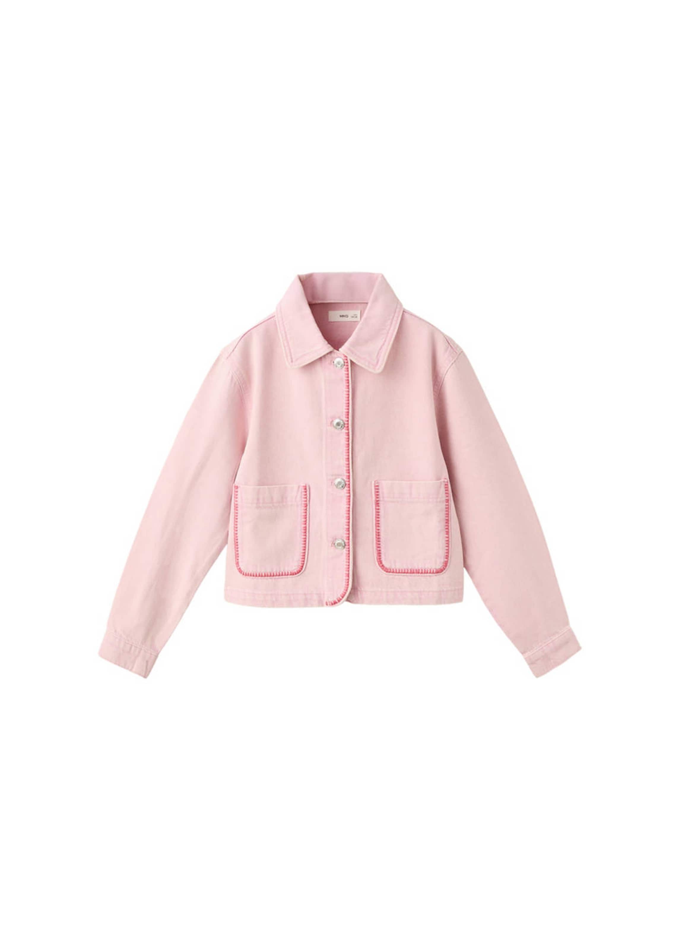 MANGO KIDS Between-Season Jacket in Pink: front