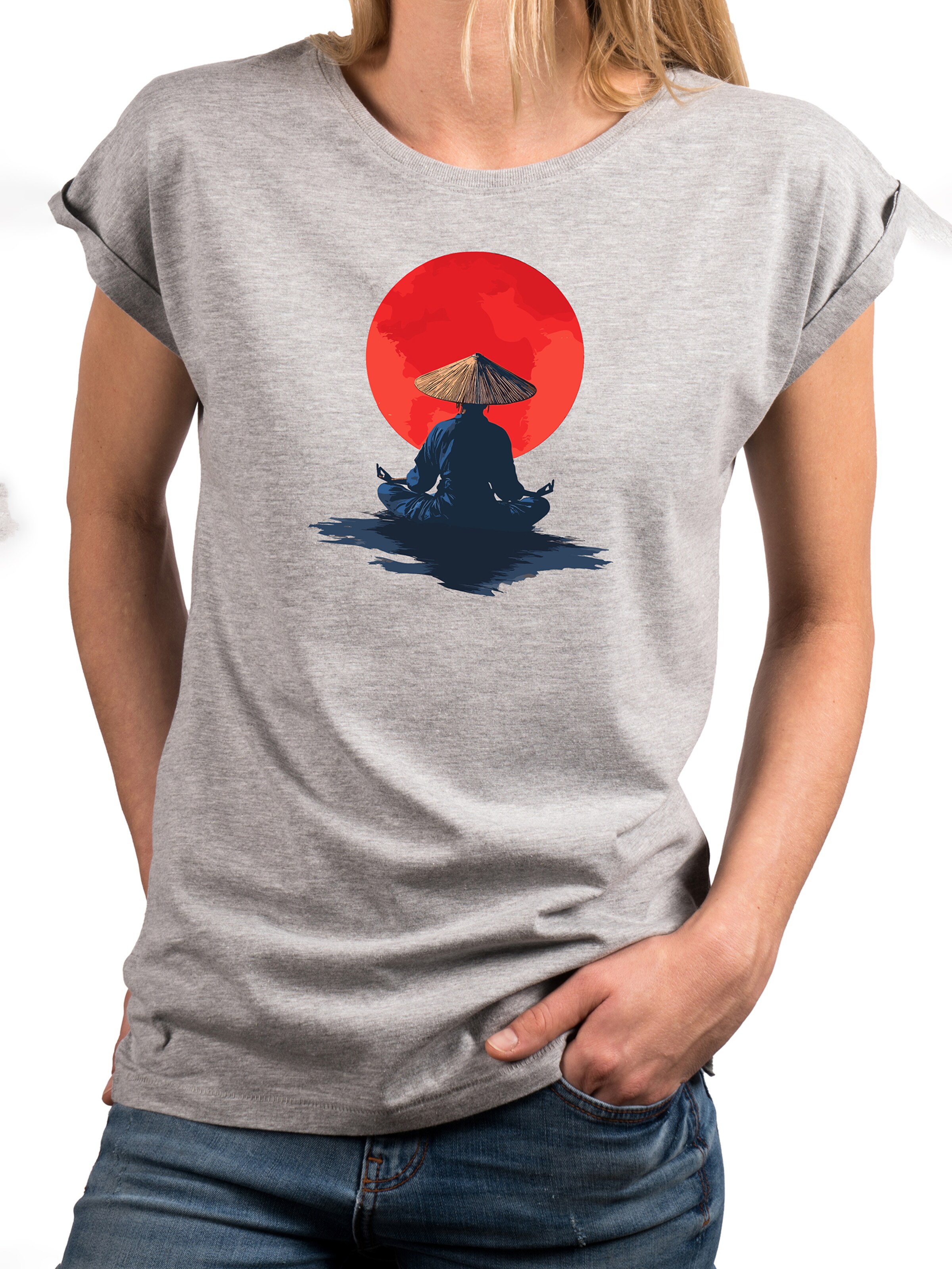 MAKAYA Shirt 'Monk' in Grey