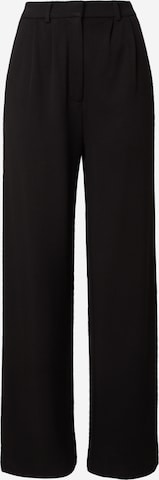 EDITED Wide leg Pleat-Front Pants 'Sude' in Black: front