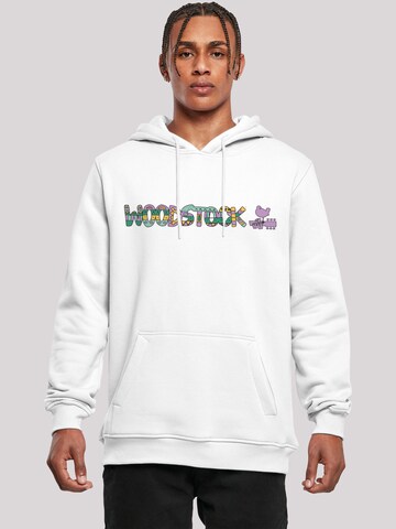 Sweat-shirt 'Woodstock Aztec' F4NT4STIC en blanc : devant