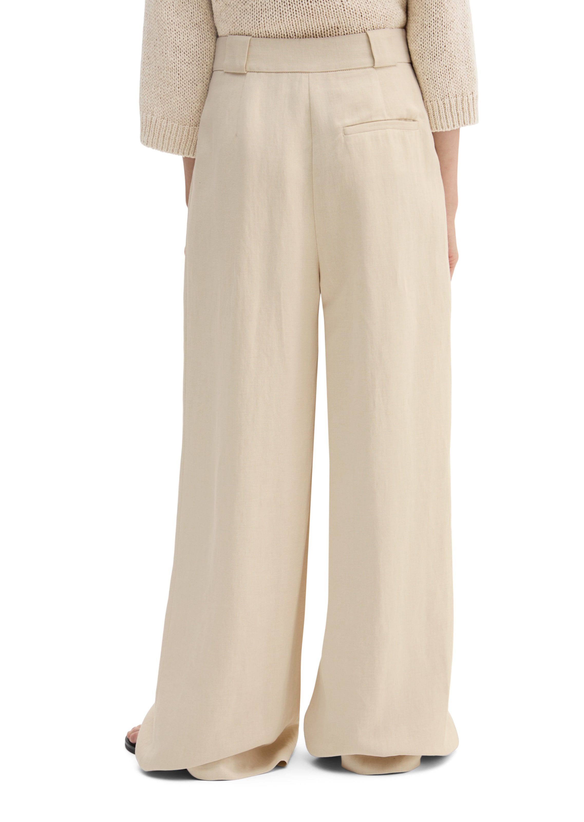 Wide Leg Pantalon à plis Marc O'Polo en beige