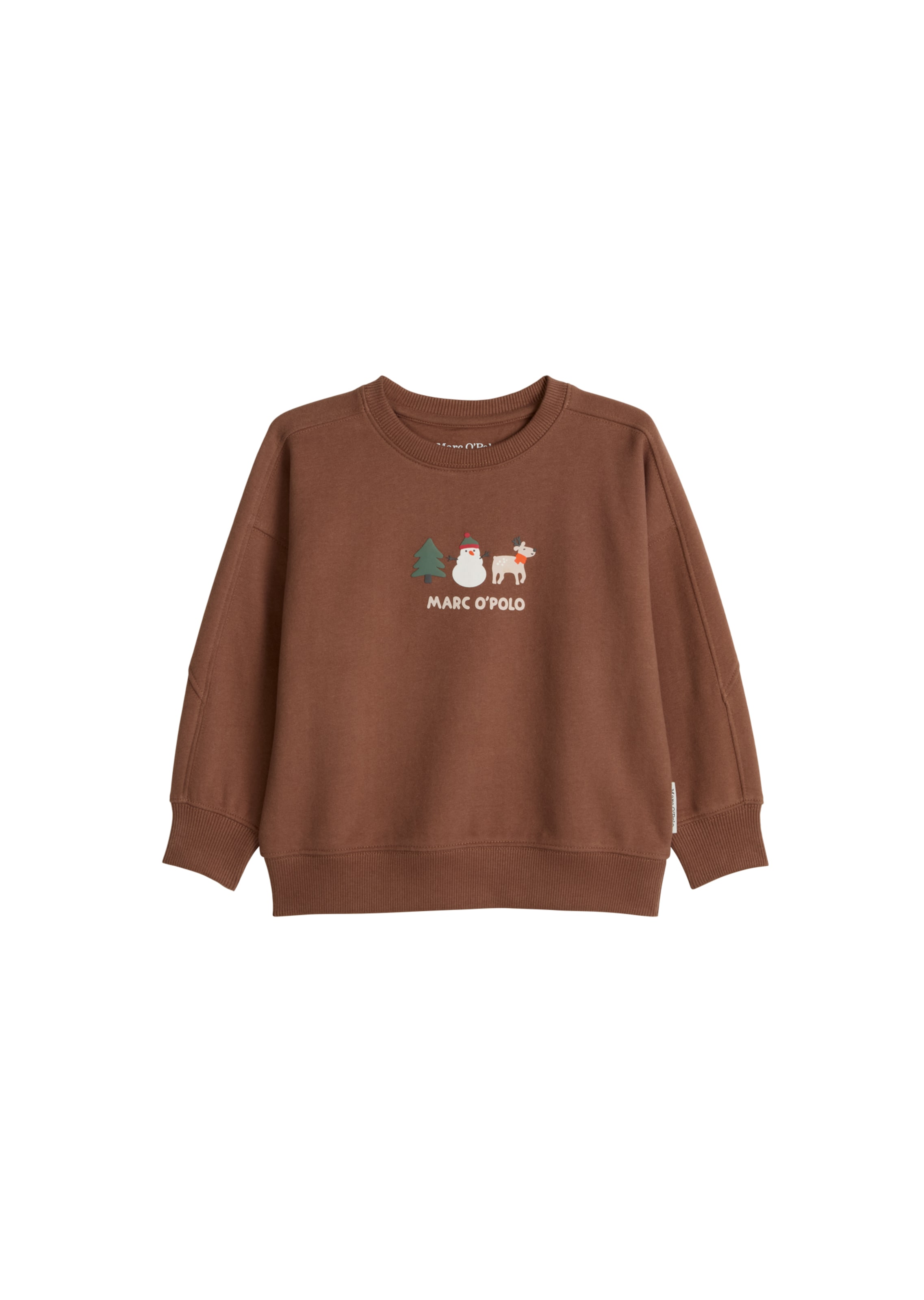 Marc O'Polo Sweatshirt in Bruin: voorkant