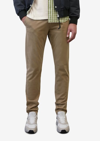 Marc O'Polo Slimfit Chino 'Osby' in Bruin: voorkant