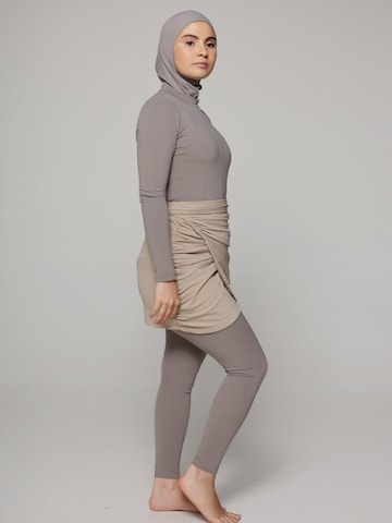 SIYA Swimwear High neck Badpak 'West – Burkini/Modest' in Beige