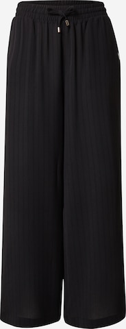 QS - Loosefit Pantalón en negro: frente