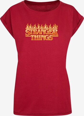 ABSOLUTE CULT T-Shirt 'Stranger Things' in Rot: predná strana