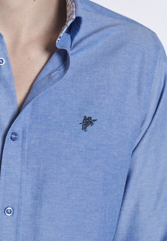 DENIM CULTURE Regular fit Button Up Shirt ' FYODOR ' in Blue