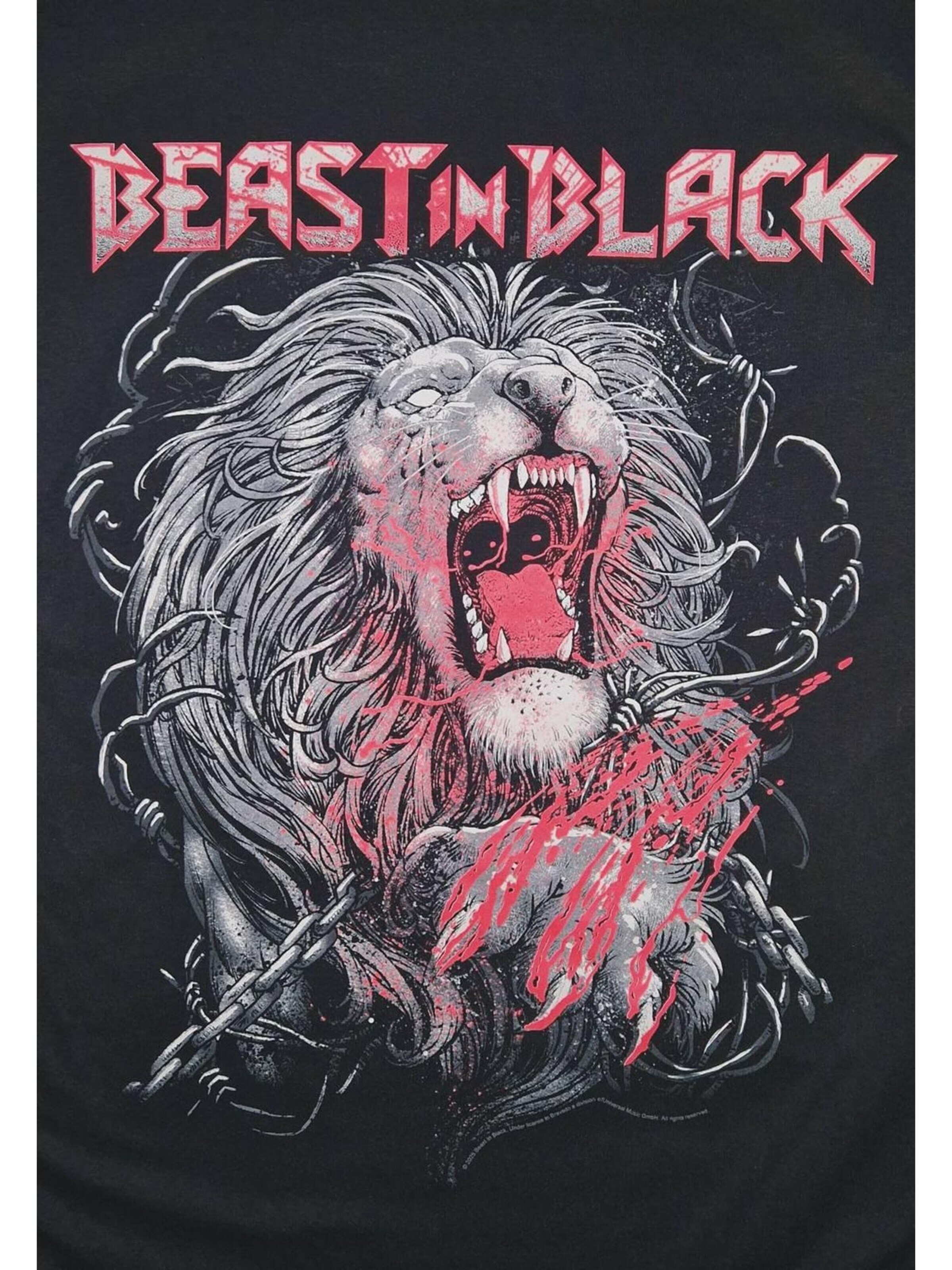 Rockshirts Koszulka 'Beast In Black Unleash The Fury T-Shirt' w kolorze czarny
