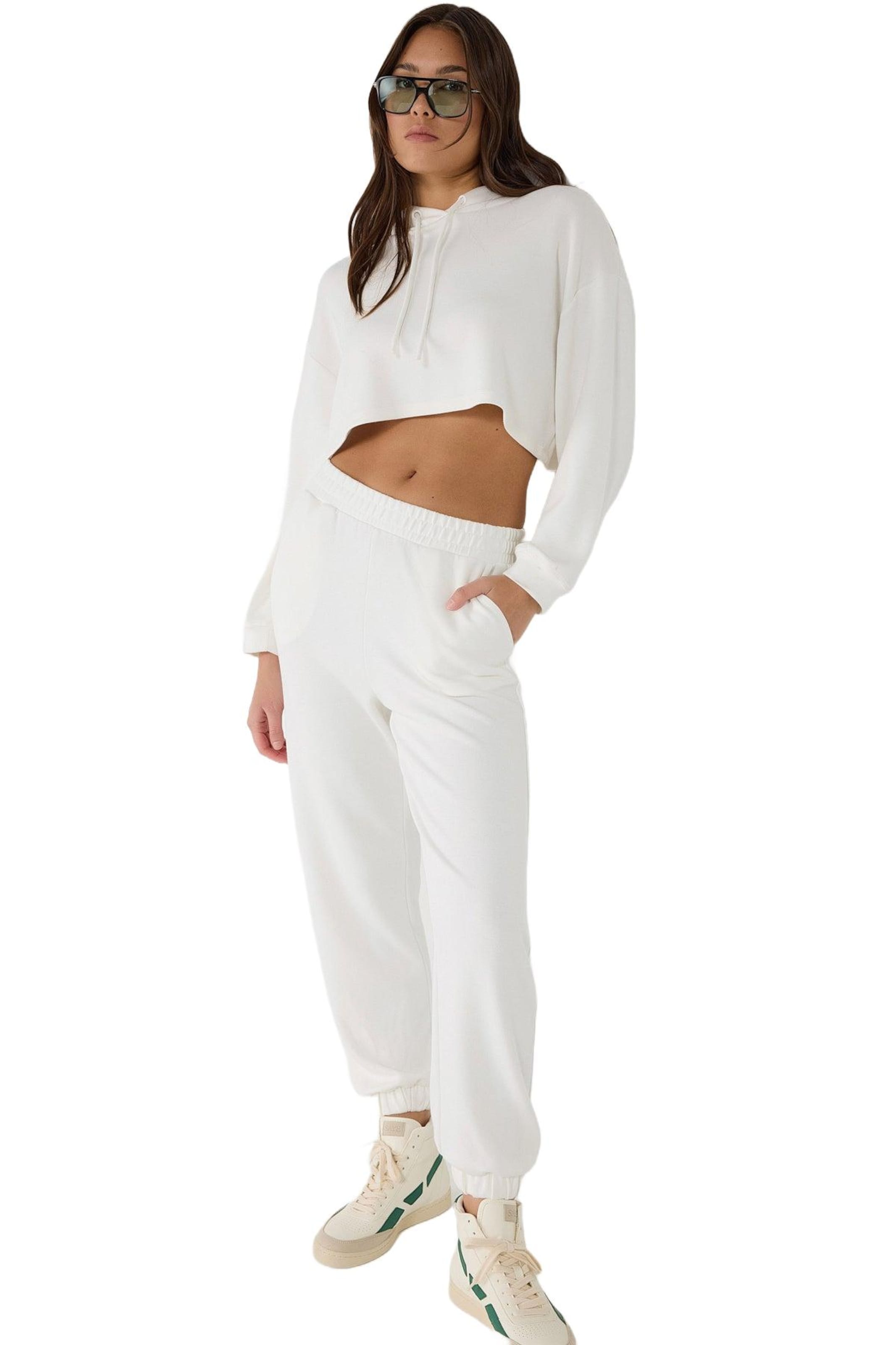 No Matter What Trousers in White: front