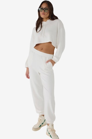 No Matter What Trousers in White: front