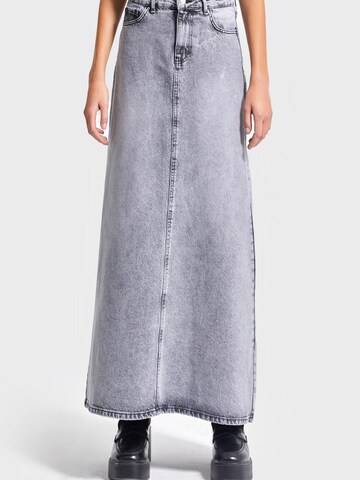 IT'S BASIC Skirt 'Maxi Denim Skirt' in Grey