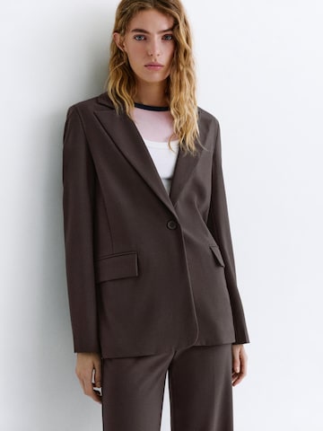 Pull&Bear Blazer | rjava barva: sprednja stran