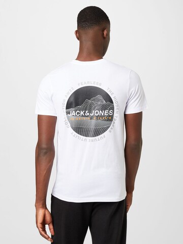 T-Shirt 'MAPPING' JACK & JONES en blanc