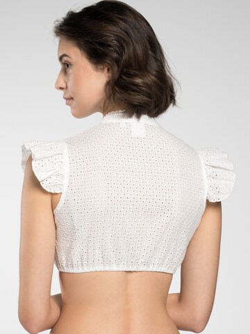 SPIETH & WENSKY Klederdracht blouse 'Dirndlbluse Fesch' in Wit
