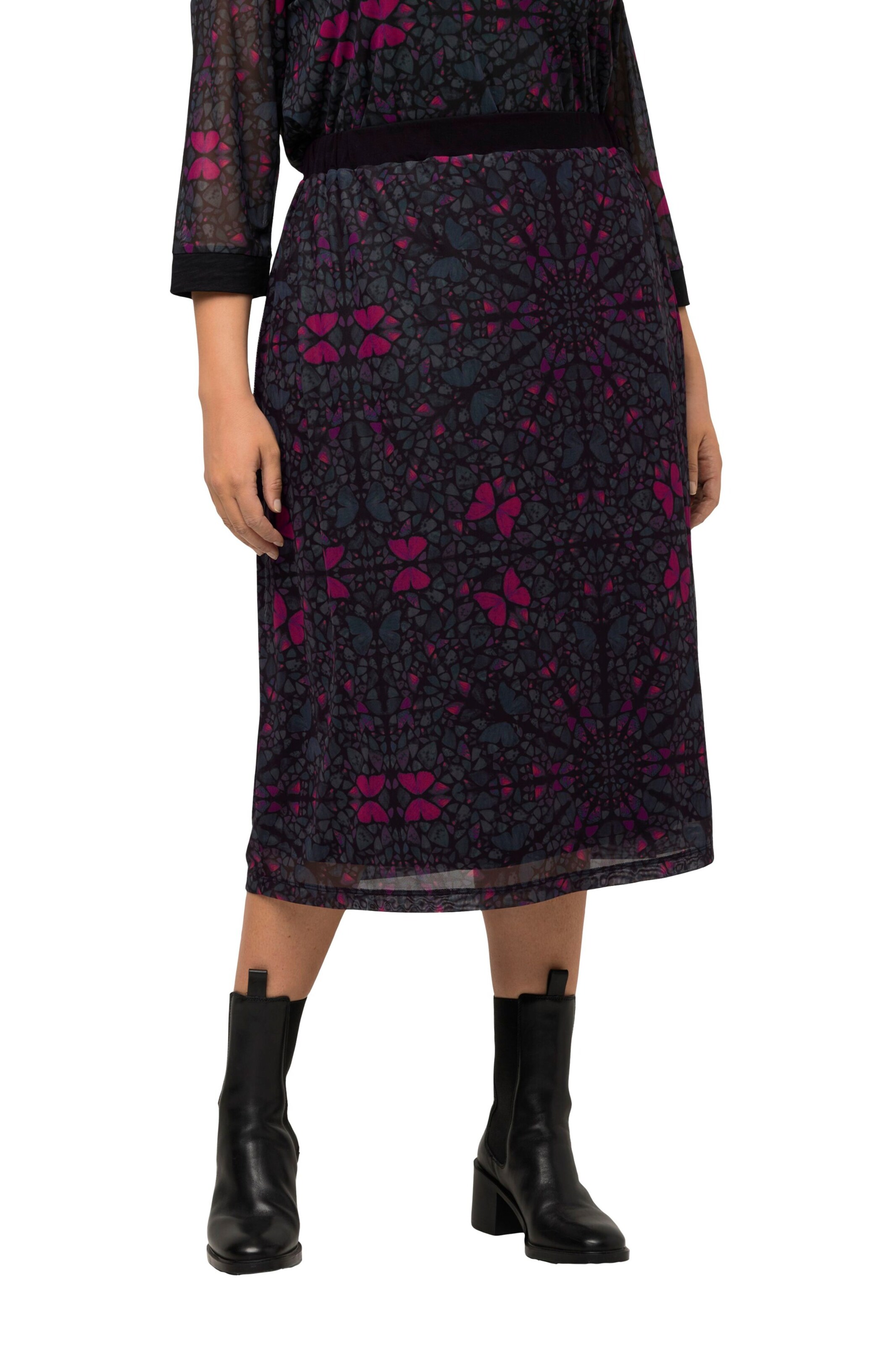 Ulla Popken Rock in Schwarz: Vorderseite