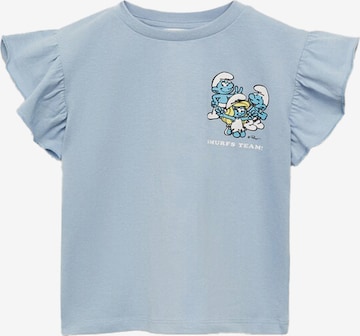 MANGO KIDS Paita 'SMULOVE' värissä sininen: etupuoli