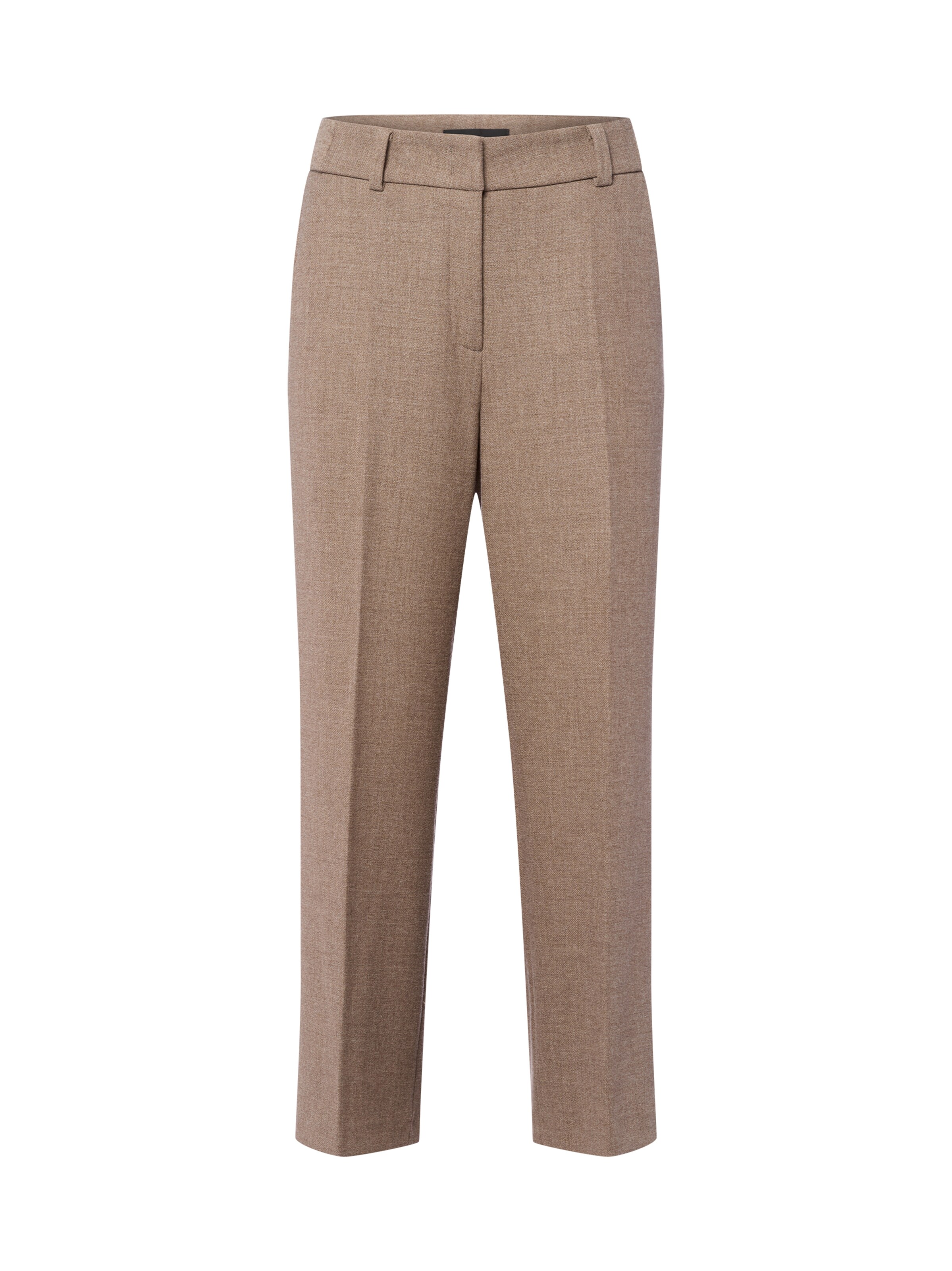 Cambio Wide leg Pleat-front trousers 'California' in Brown: front